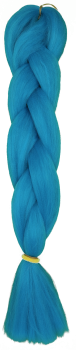 Braids blau- einfarbiges synthetisches Flechthaar / Braids 120 cm lang / 100 gr.